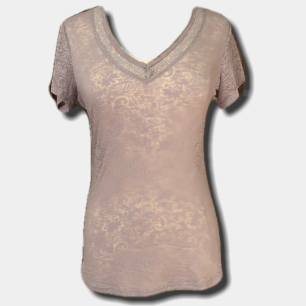 Burnout V Neck Top